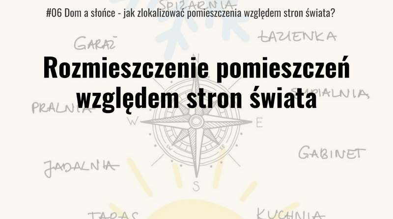 rozmieszczenie pomieszczen względem stron świata