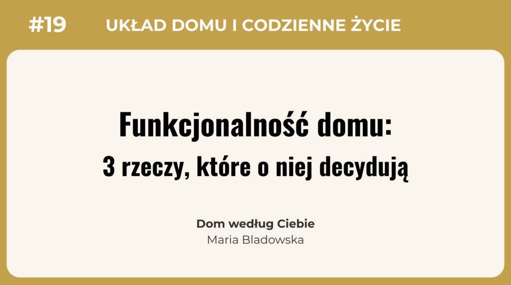 funkcjonalność domu