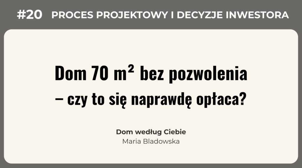 dom 70 m2 bez pozwolenia